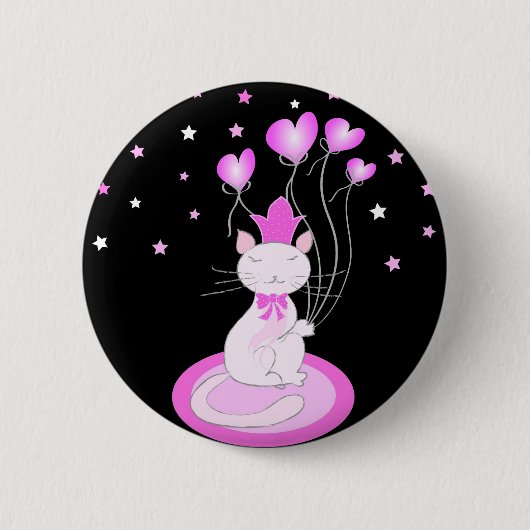 Kat liefde - Pin Button (Voorkant)