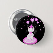 Kat liefde - Pin Button (Voorkant /achterkant)