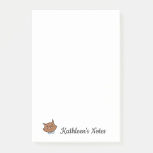 Kat-liefdesnotities   Tekst aanpassen   Bruine kat Post-it® Notes