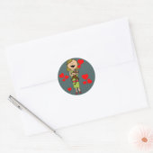 kat liefdesstickers ronde sticker (Envelop)