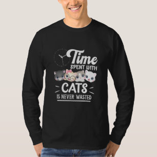 Kat-liefdestijd met katten is nooit afval t-shirt