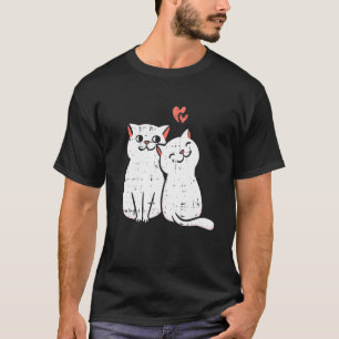 Kat Liefhebber Hart Valentijnsdag Kitten Kitty Lie T-shirt
