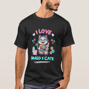 Kat Liefhebber Ik Hou Van Bingo En Katten Grappige T-shirt