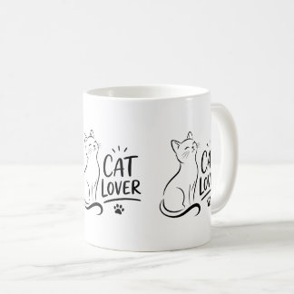 Kat Liefhebber – Schattige Minimalistische Kat Koffiemok