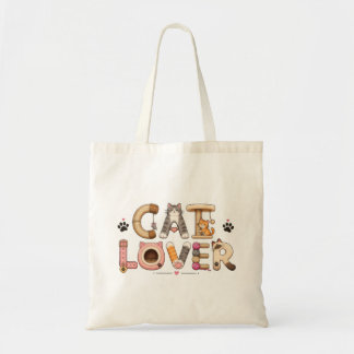 Kat Liefhebber Woord Kunst Tote Bag