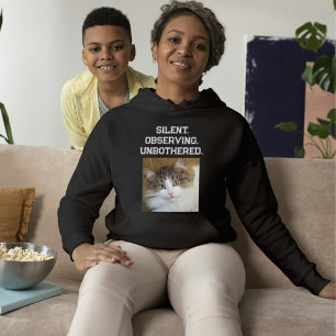 Kat Liefhebber Zwart Wit Tekst Cute Huisdier Foto Hoodie