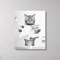 Kat Liefhebbers Badkamer Muur Kunst, Zwart en Wit 