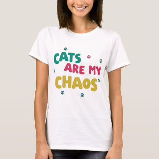 Kat Liefhebbers Chaos: Een Kleurrijke Bekentenis T-shirt