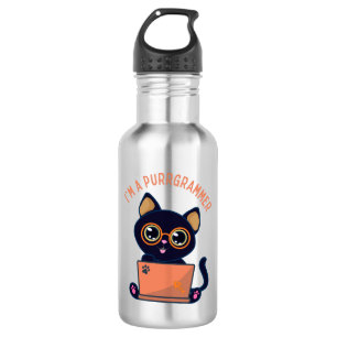 Kat Liefhebbers Ik ben een purrgrammer programmeur Waterfles