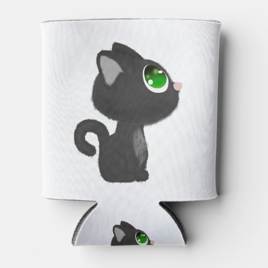 Kat Little Cat Feline Animal Huiddier Kat. Blikjeskoeler (Voorkant)