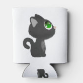 Kat Little Cat Feline Animal Huiddier Kat. Blikjeskoeler (Achterkant)