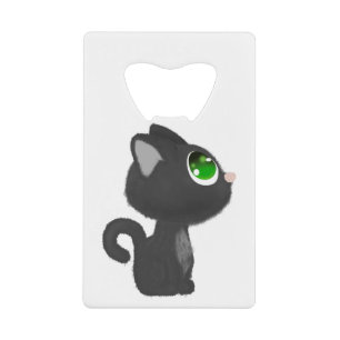 Kat Little Cat Feline Animal Huiddier Kat. Kredietkaart Flessenopener