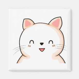 Kat Little Cat Kawaii sde de Eyes Animal Drawing. Magneet