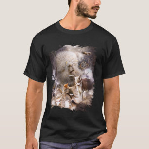 Kat Llama - Llama Rain Dance with Cats T-shirt