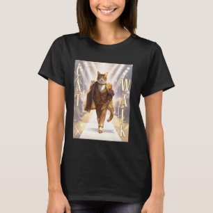 Kat-Loop - trendy kat illustratie - kat op kattenl T-shirt