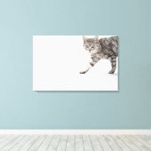 Kat lopen canvas afdruk (Insitu (Houten vloer))