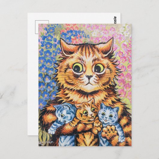 Kat | Louis Wain | Briefkaart (Voorkant / Achterkant)