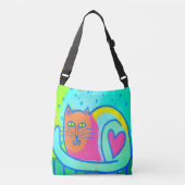 Kat Love Abstracte kunst Canvas tas (Voorkant)