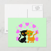 Kat Love Briefkaart (Voorkant / Achterkant)