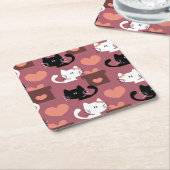 Kat Love Custom Square Onderzetters (Schuin)