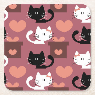 Kat Love Custom Square Onderzetters