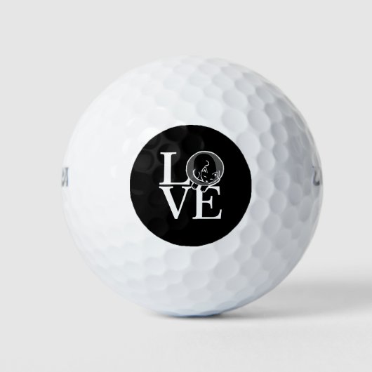 Kat Love on Black Golfballen (Voorkant)