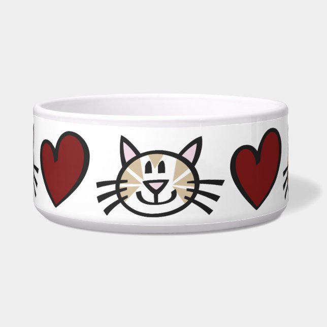 Kat Love Pet Feed Bowl Voerbakje (Voorkant)