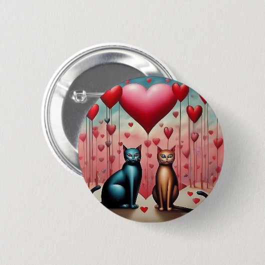 kat Love Thang Ronde Button 5,7 Cm (Voorkant /achterkant)