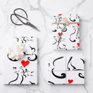 Kat Love Wrapping Paper Flat Sheet Set van 3