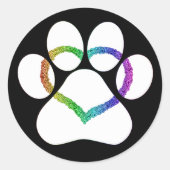 KAT LOVE zwart Ronde Sticker (Voorkant)