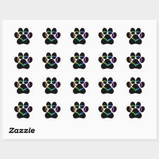 KAT LOVE zwart Ronde Sticker (Vel)