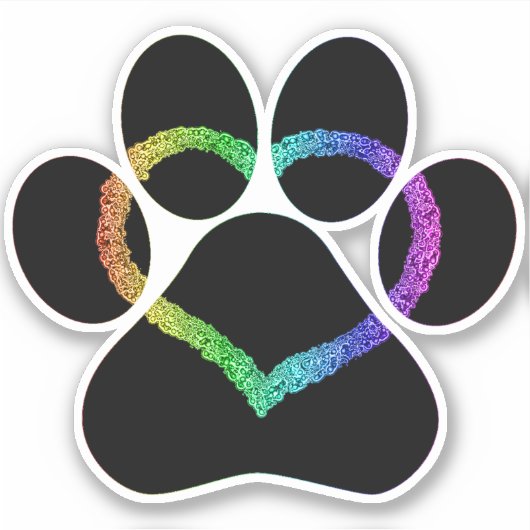 KAT LOVE zwart Sticker (Voorkant)