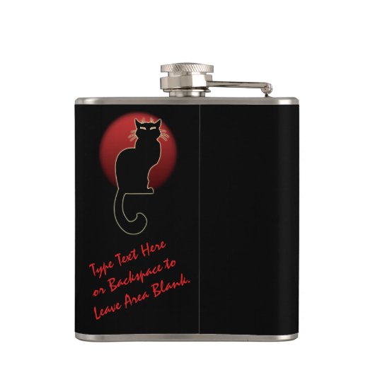Kat Lover Flask Aangepaste kat Drink Flasers & cad Heupfles (Achterkant)