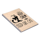 Kat Lover Houd kalm en slaap als een kat Notitieboek (Rechterzijde)
