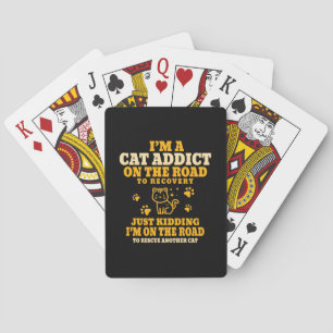 Kat Lover ik ben een katteadviseur op weg Pokerkaarten