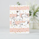 Kat Lover-katten rond RSVP Kaartje (Staand voorkant)