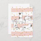 Kat Lover-katten rond RSVP Kaartje (Voorkant / Achterkant)