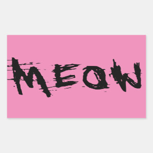Kat Lover, MEOW-stickers Rechthoekige Sticker