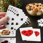 Kat Lover Red Heart en Paws Pokerkaarten (Insitu)