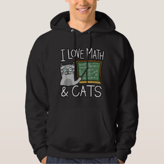 Kat Lover Shirt, ik hou van Wiskunde en katten Shi Hoodie