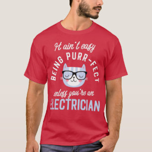 Kat Lover van de elektricien geeft het gemakkelijk T-shirt