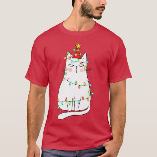 Kat Lover Xmas verlichtingsfamilie komt overeen me T-shirt