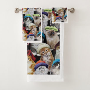 Kat Lovers Bathroom Towel Set Bad Handdoek