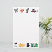 Kat Lovers Briefpapier papier (Staand voorkant)