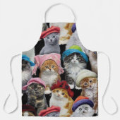 Kat Lovers Cat Collage All-Over Print Apron Schort (Voorkant)