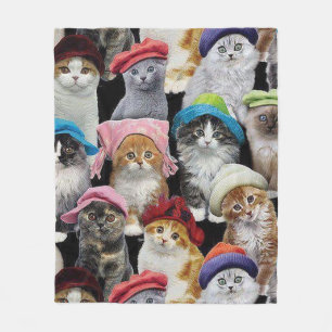 Kat Lovers Collage Fleece Blanket Deken