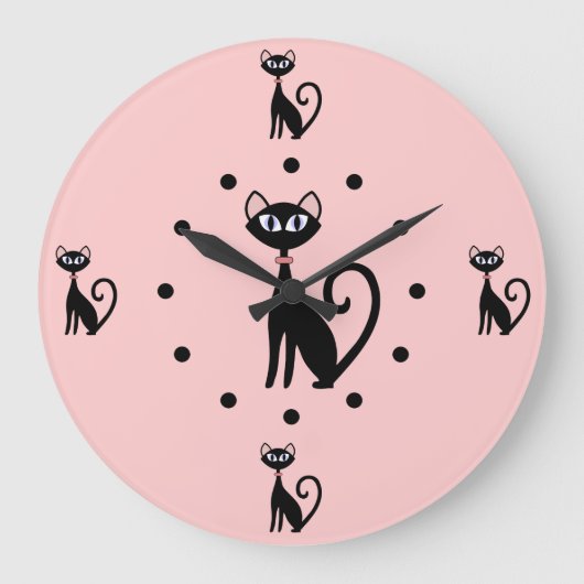 Kat Lovers Wall Clock Grote Klok (Voorkant)