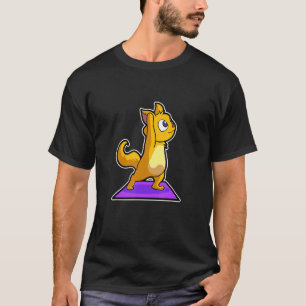 Kat Luiaard Yoga Houdingen Sport Turnen Ohm Hartsl T-shirt