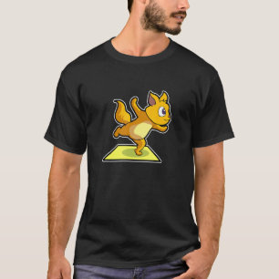 Kat Luiaard Yoga Houdingen Sport Turnen Ohm Hartsl T-shirt