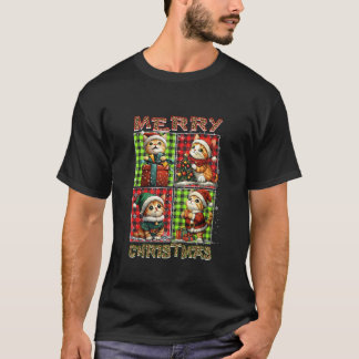 Kat Luipaard Buffalo Plaid Dieren Lover Merry Chri T-shirt
